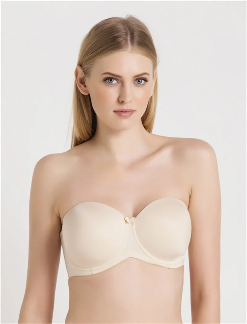 Magic Form 7038 - Plain Fabric Plus Size Thin Sponge Strapless Bra