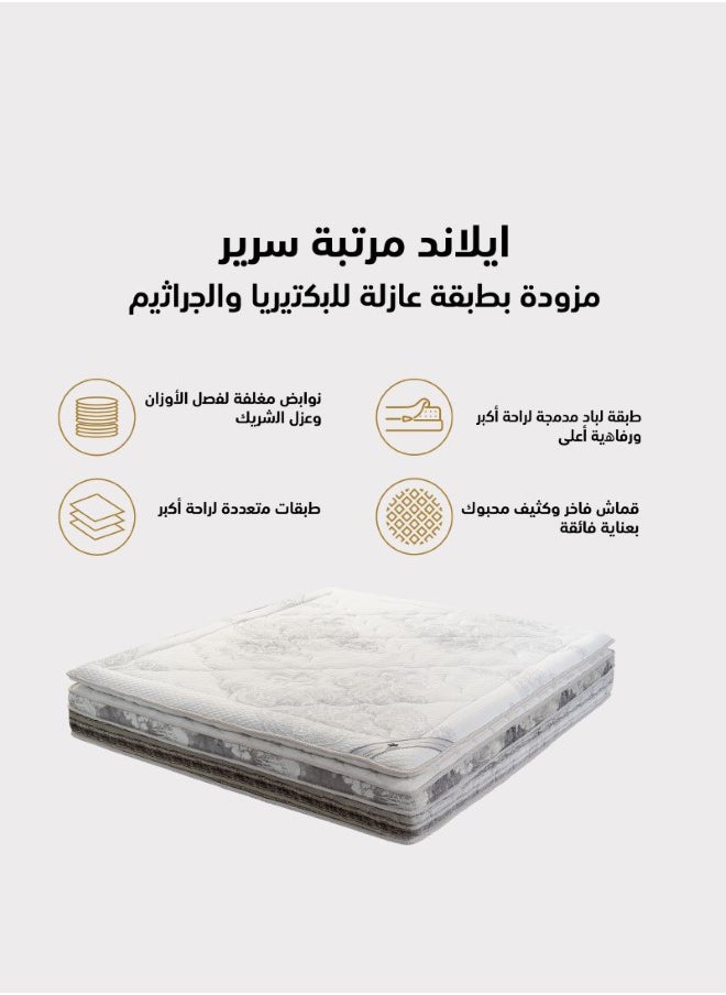 أمريكان بولو ايلاند | مرتبة سرير متعددة الطبقات 16 طبقة ارتفاع 31 سم قياس كوين - 150x190 سم - بيج  - Image 2
