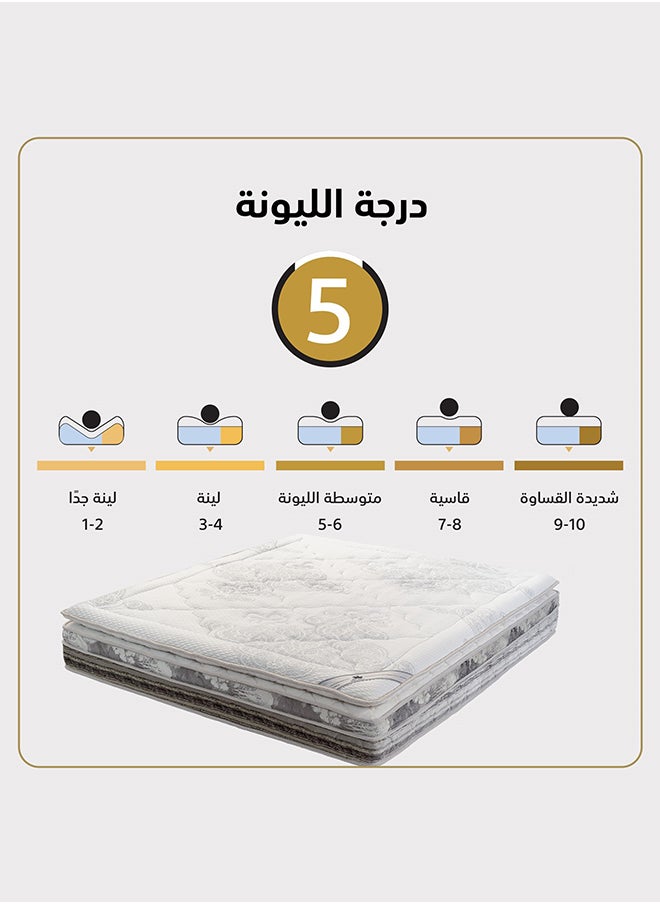 أمريكان بولو ايلاند | مرتبة سرير متعددة الطبقات 16 طبقة ارتفاع 31 سم قياس كوين - 150x190 سم - بيج  - Image 4