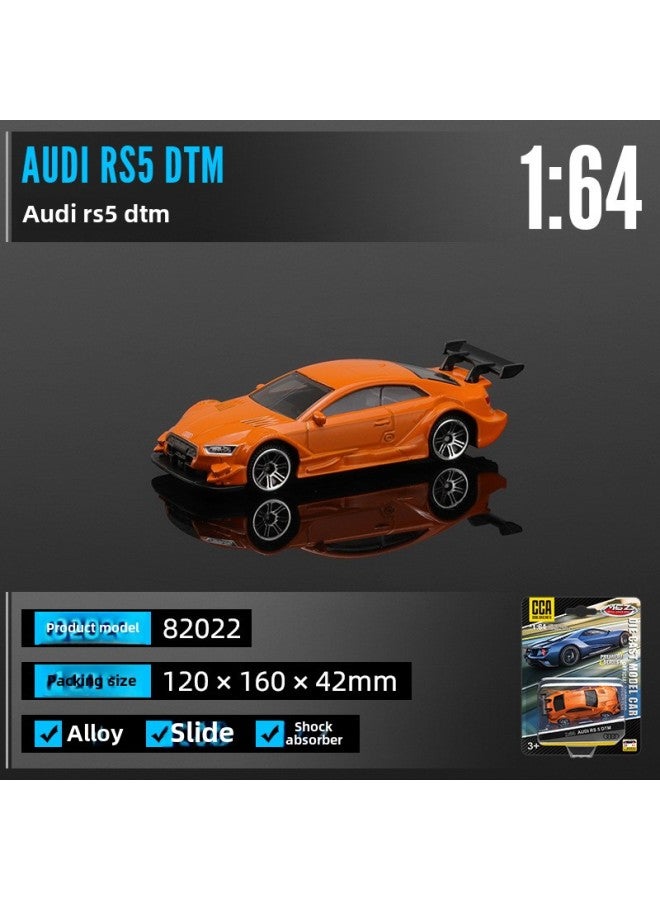 CCA Color Per 1/64 Alloy Car Model A Variety Of Sports Car Racing Simulation Metal Car Pocket Car Sliding Shock Absorber-Color:82022 Audi RS5-DTM-Orange  - Image 1