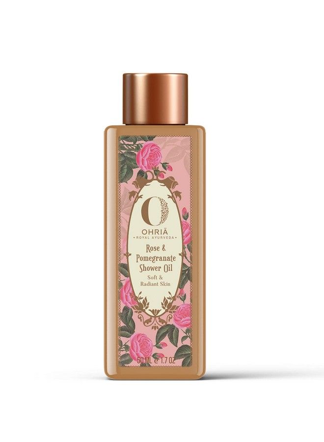 OHRIA Rose & Pomegranate Shower Oil ; Soft & Radiant Skin (50 Ml) - Image 2