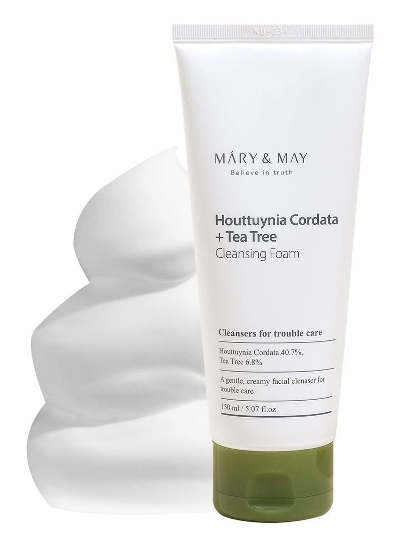 MARY & MAY Mary&May Houttuynia Cordata + Tea Tree Cleansing Foam 150 ml