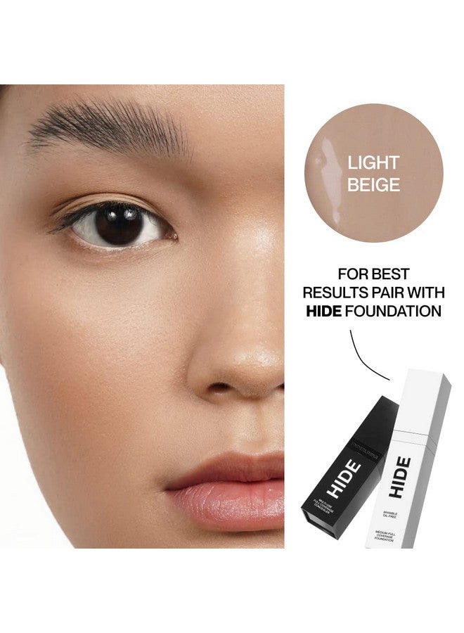 HIDE PREMIUM Liquid Foundation, Multi-Use Waterproof Foundation, Medium/Full Coverage Foundation, Shades for All Skin Types (See Shade Finder), Light Beige, 1 fl oz - Image 5