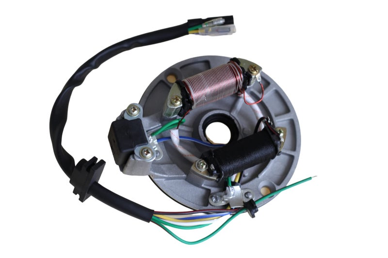 Trkimal 2 Coil Ignition Magneto Stator Plate for 50cc 70cc 90cc 110cc 125cc Kazuma Taotao Baja SSR Go-Karts Pocket Bikes Choppers ATV Quad Dirt Kick Bike 4 Wheeler - Image 1