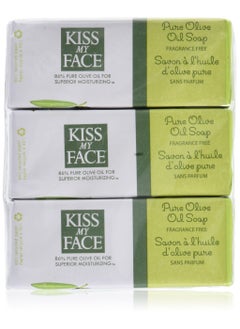 Kiss My face Kiss My Face Bar Soap, Pure Olive Oil, (8 OZ, Pack of 6) 