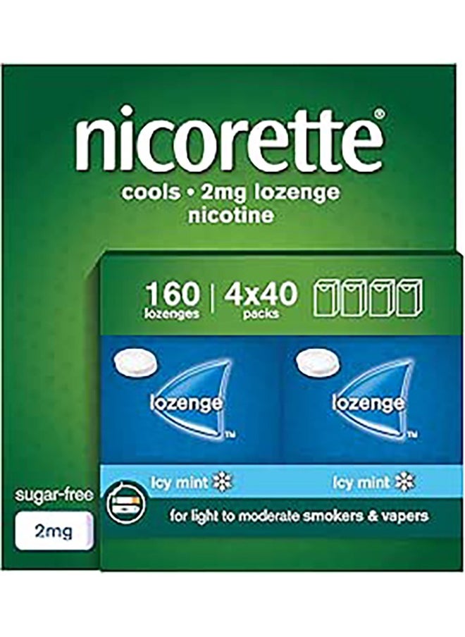 nicorette Cool Icy mint 2mg Lozenges, 40-count pack of 4  - Image 1