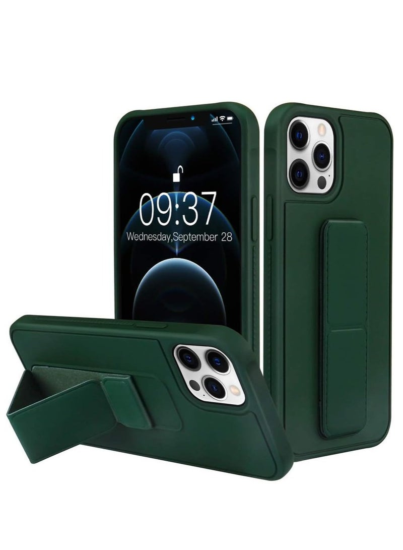 ELTRAZONE Compatible with iPhone 12 Pro Max Case, Magnetic Sturdy Kickstand Phone Holder Case, [Vertical and Horizontal Stand] Lightweight Non Slip Hand Strap Cover - Image 1