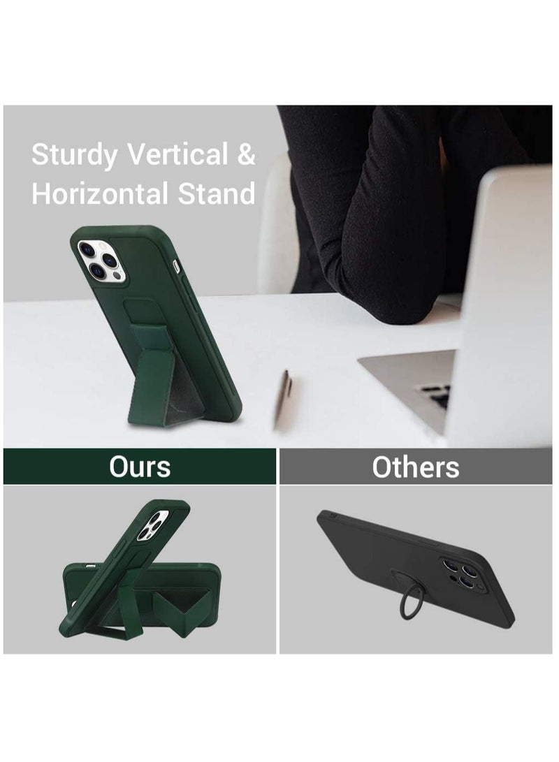 ELTRAZONE Compatible with iPhone 12 Pro Max Case, Magnetic Sturdy Kickstand Phone Holder Case, [Vertical and Horizontal Stand] Lightweight Non Slip Hand Strap Cover - Image 4