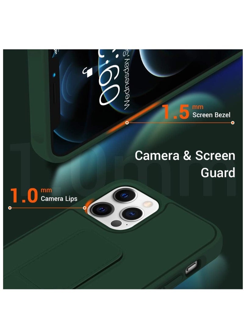 ELTRAZONE Compatible with iPhone 12 Pro Max Case, Magnetic Sturdy Kickstand Phone Holder Case, [Vertical and Horizontal Stand] Lightweight Non Slip Hand Strap Cover - Image 2