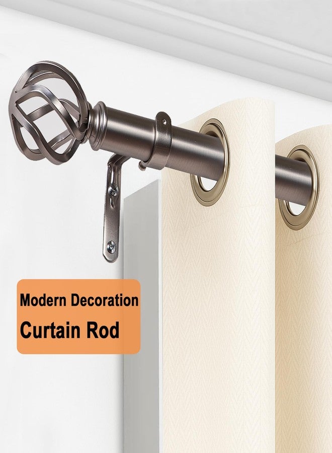 WORLD RODS Curtain Rods for Windows 18 to 88 inches, 1 Inch Modern Metal Drapery Rods, Adjustable Heavy Duty Curtain Pole with Twisted Cage Finial(18"-88"Satin Nickel) - Image 3