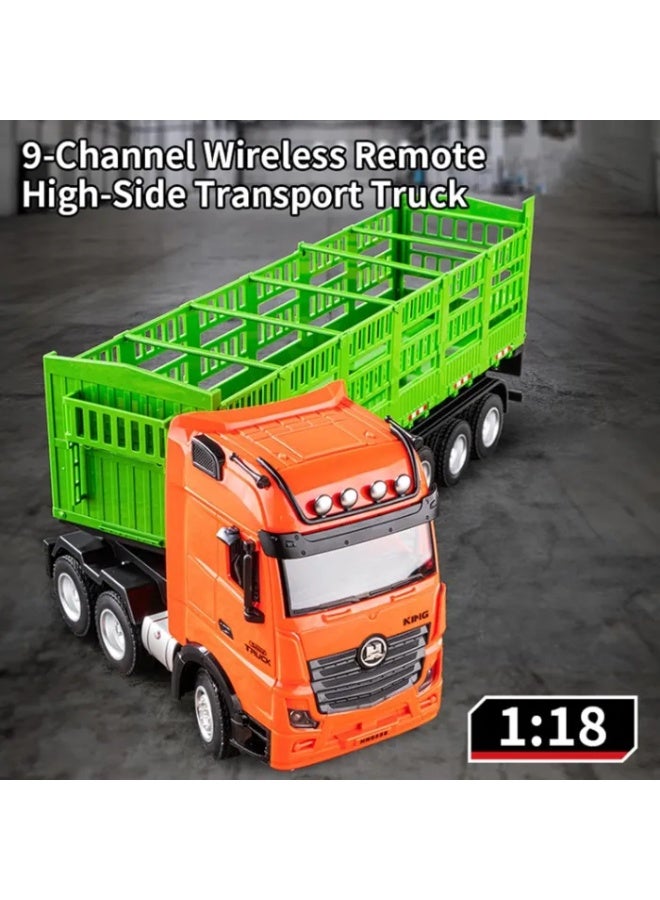 HUINA 1312 1:18 Scale Remote Control Tractor Truck Transport Vehicle with Lights and Sound - Image 5