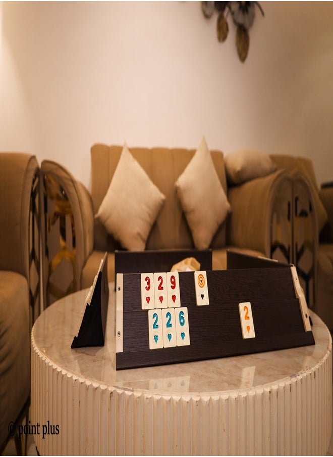 Star - DELUXE WOODEN RUMMY SET / Dark Color - Image 1