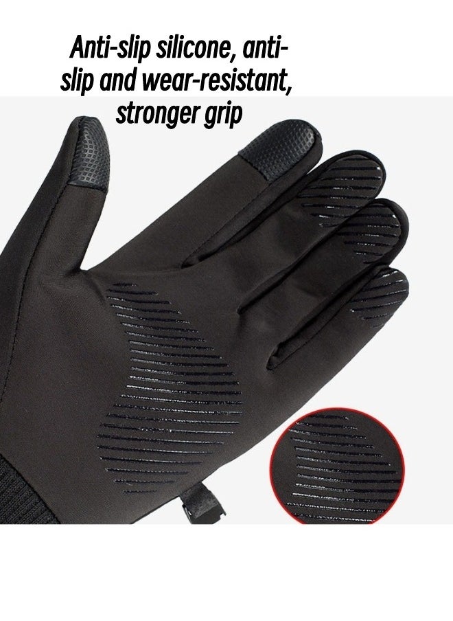 SPORT Winter Gloves for Men and Women Touch Screen Gloves Outdoor Winter Sports Gloves Cold Weather Warm Gloves Frozen Work Gloves Suitable for Running Driving Cycling Work Hiking Black  - Image 2