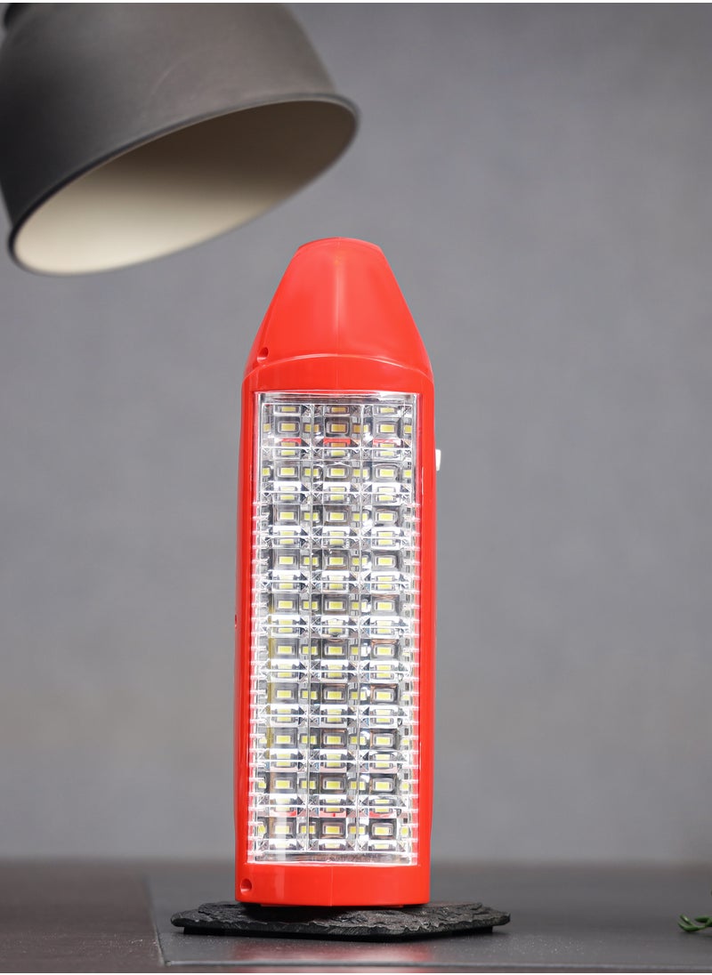 GEEPAS - Rechargeable LED Lantern 30 pcs 5630 SMD LEDs, 2 Side Panels with 18 pcs SMD LEDs | 3 Modes, Perfect for Indoor and Outdoor Use, 60 Hours Continuous Working| 2 Years Warranty GE5511G RED - Image 1