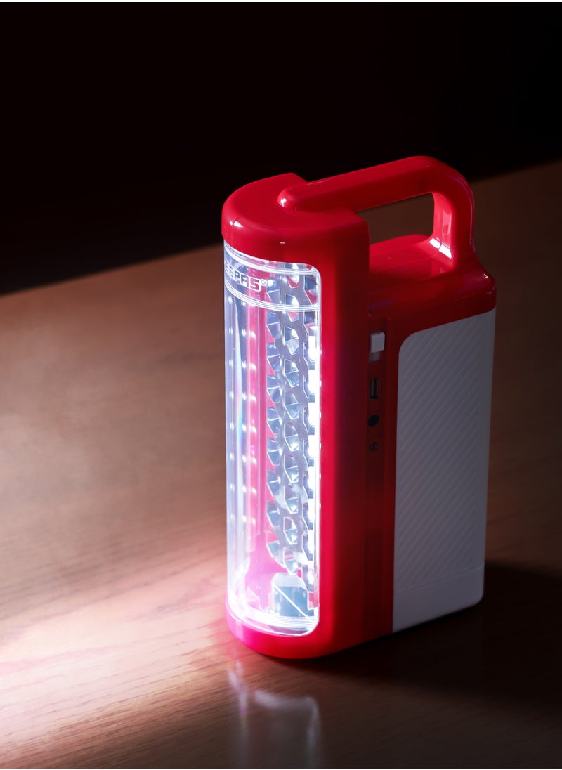 GEEPAS - Geepas Rechargeable LED Lantern| GE5511N, USB,  Portable Solar Input, Unbreakable PC Glass| Ideal for Camping and Hiking, Multicolor - Image 1