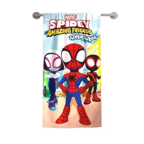 Athom Living Spidey Kids Bath Towel | 100% Cotton, 60x120cm, 350 GSM | Soft, Quick Dry & Highly Absorbent | Superhero Themed Towel for Boys & Girls | Gentle on Skin, Durable & Machine Washable - Image 2