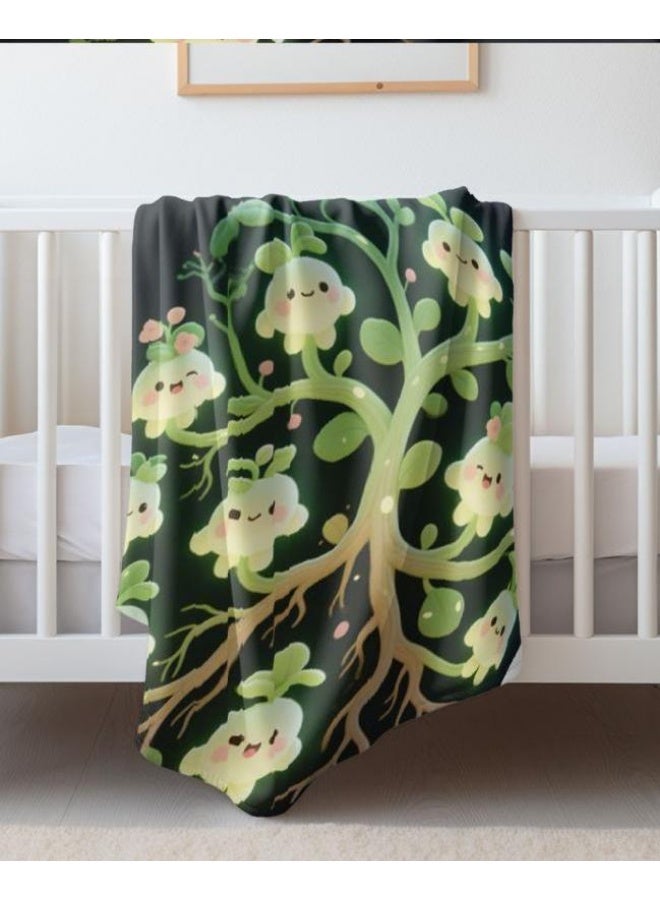 Baby and children's cartoon flannel thin blanket (warm and comfortable, suitable for sleep, game use) 70cm*100cm - 877
