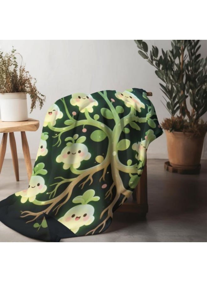Baby and children's cartoon flannel thin blanket (warm and comfortable, suitable for sleep, game use) 70cm*100cm - 877