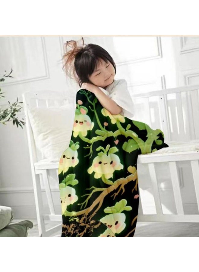 Baby and children's cartoon flannel thin blanket (warm and comfortable, suitable for sleep, game use) 70cm*100cm - 877