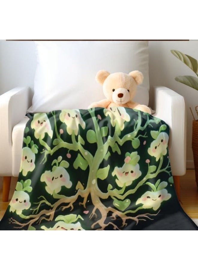 Baby and children's cartoon flannel thin blanket (warm and comfortable, suitable for sleep, game use) 70cm*100cm - 877