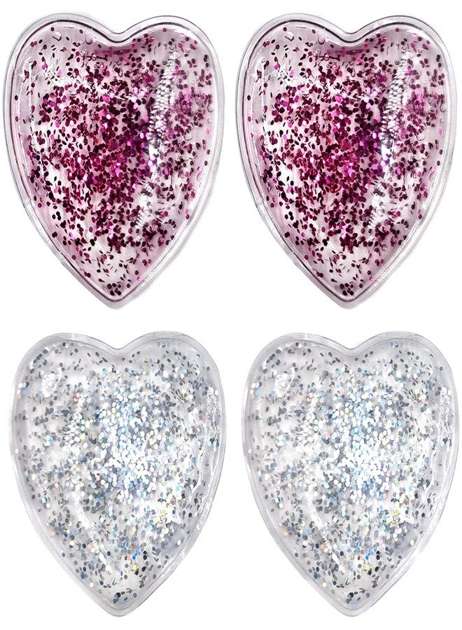 coldchill Reusable Gel Eye Ice Pack, Eye Cold Pads, Hot ＆ Cold Treatment for Eye Strain, Eye Swelling, Eye Redness, Puffy Eyes, Dark Circles, Smooth Fine Lines, and Eye Recover Surgery (2 Hearts ＆ 4PCS) - Image 1