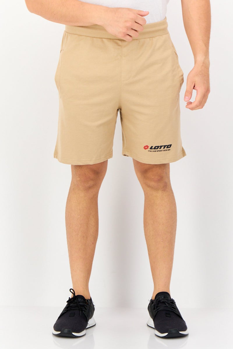 LOTTO Men Sportswear Fit Drawstring Outdoor Shorts, Tan - Image 1