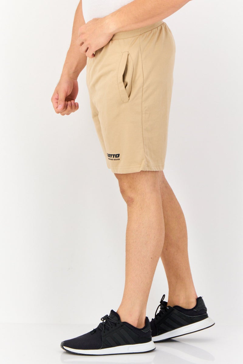 LOTTO Men Sportswear Fit Drawstring Outdoor Shorts, Tan - Image 4