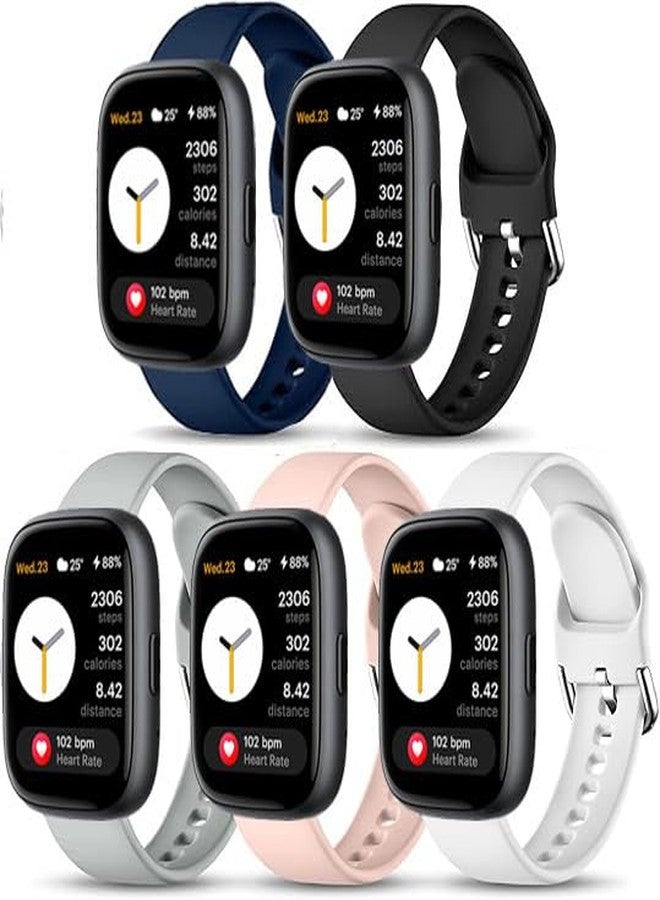 Xininyia Compatible with VeryFit models IDW13 IDW16 IDW19 IDW26 IDW28 Smart Watch Bands, Soft Silicone Adjustable Straps Quick Release Replacement Wristbands (5-PACK,Not Fit for DR03 DR05 DR06) - Image 1