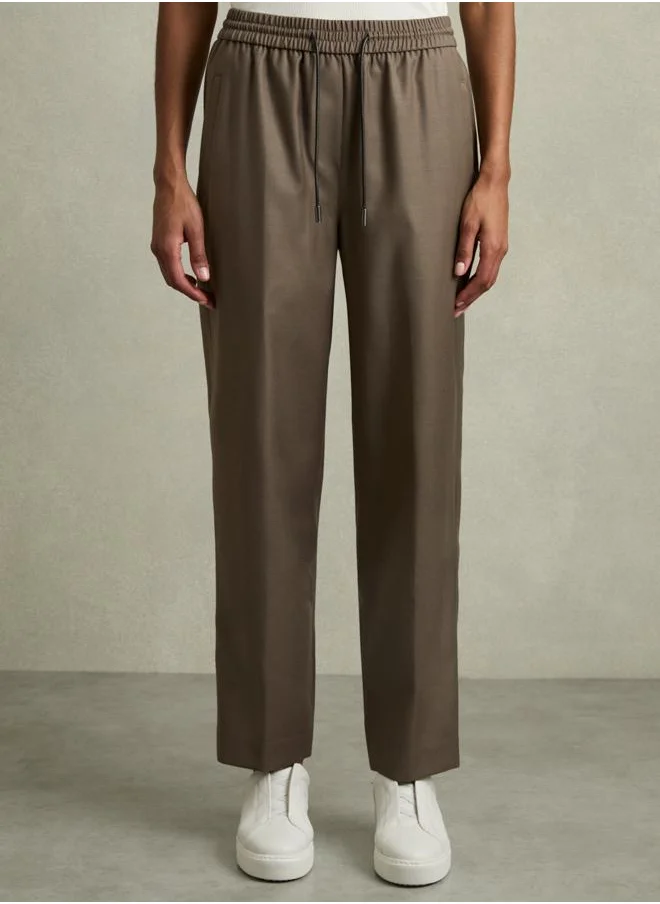 REISS Tie Waist Taper Trouser