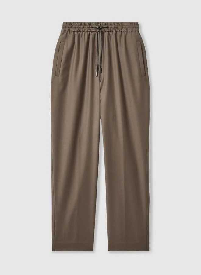 REISS Tie Waist Taper Trouser