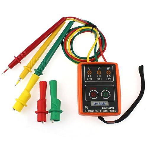 bestdo SM852B 3 Phase Sequence Rotation Tester LED Indicator Detector Checker Meter - Image 1