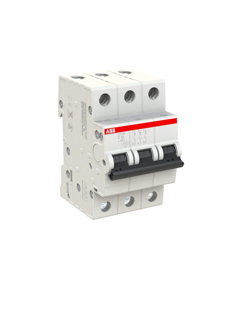 ABB Three pole Miniature Circuit Breaker 32A TP MCB 6KA TYPE C SH203-C32 2CDS213001R0324 - Image 3