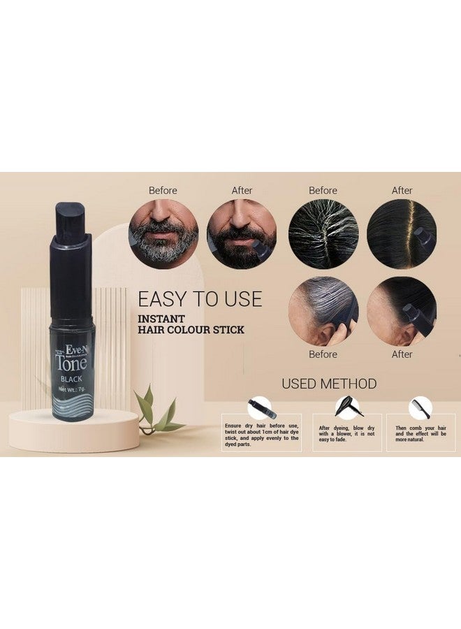 EVE-N Tru Tone Hair Color Stick | Temporary Hair Color | Hair Root Touchup Stick 7G Each Pack Of 12 Brown Instant Hair Dye Stick - Image 2