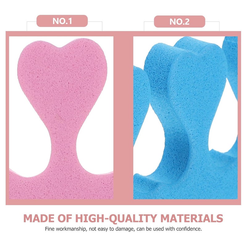 Cleaner resistant Baluue 90pcs Manicure Toe Separators Heart Shape Eva Material High Elasticity Nail Art Tools Foot Toe Dividers for Pedicure and Nail Salon Use Low wear optimized build - Image 3
