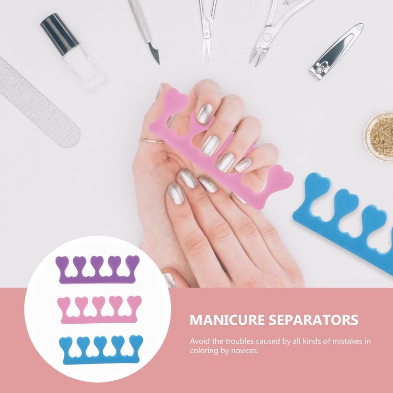 Cleaner resistant Baluue 90pcs Manicure Toe Separators Heart Shape Eva Material High Elasticity Nail Art Tools Foot Toe Dividers for Pedicure and Nail Salon Use Low wear optimized build - Image 4