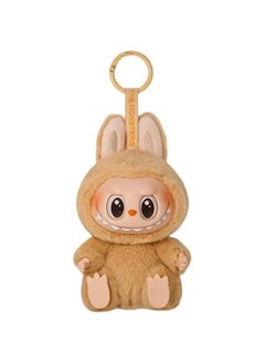 Generic LXQSMKN 𝐋𝐚𝐛𝐮𝐛𝐮 backpacks and key pendants Cute Labubu, Charming Plush Doll Pendant Hanging Keyring Card Gift (Khaki), A1, standard  - Image 1