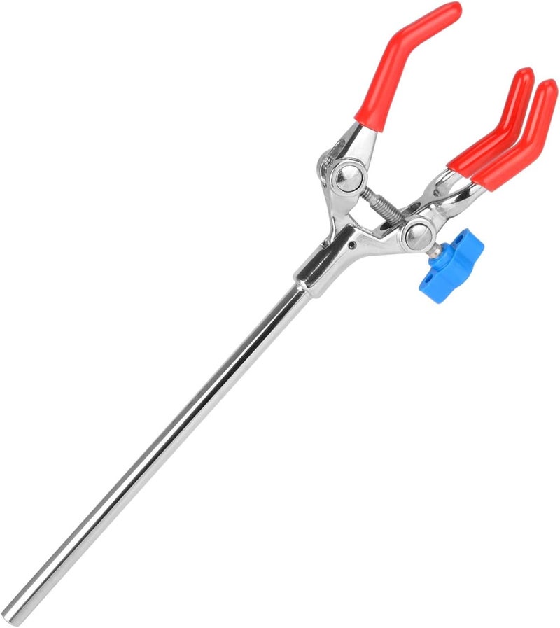 stonylab 3 Prong Swivel Lab Clamp, Multipurpose Extension Clamp with 7 Inch Rod, Universal Lab Accessory - Image 1