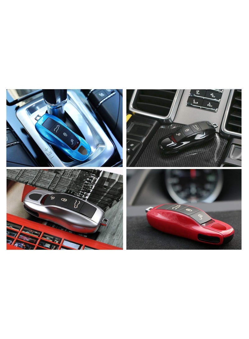 NOSKIN 3-Pack Key Fob Cover, Premium Silver ABS Key Shell Protector, Compatible with Turbo Cayenne Panamera Macan Cayman 911 918 996 997 991,Silver - Image 3