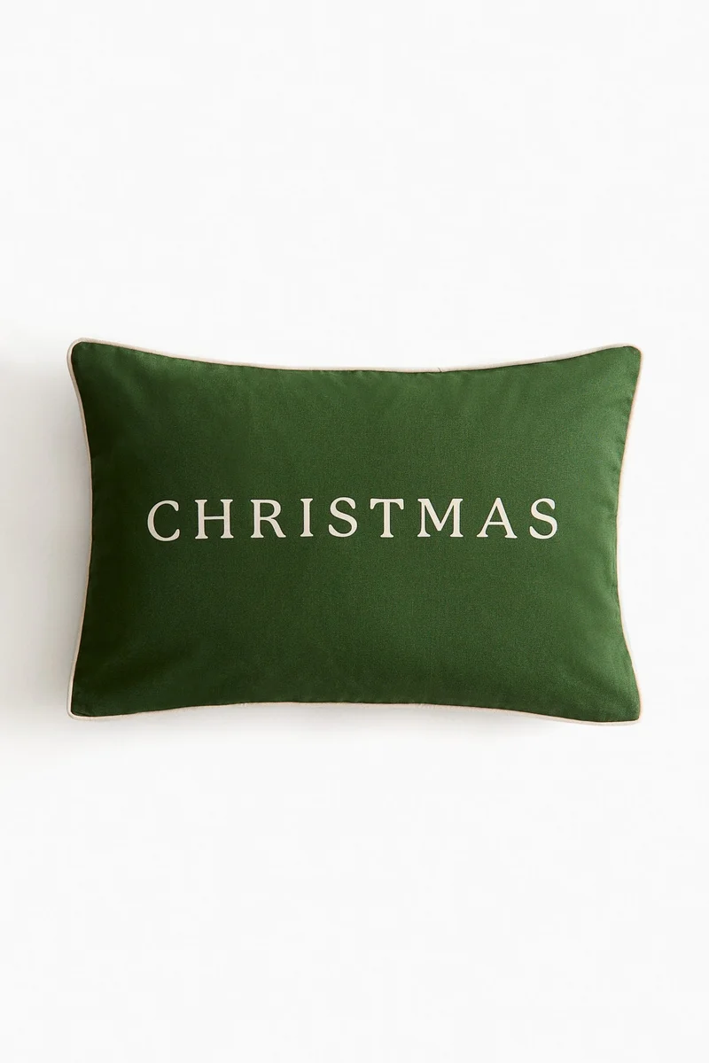 H&M Printed canvas cushion cover