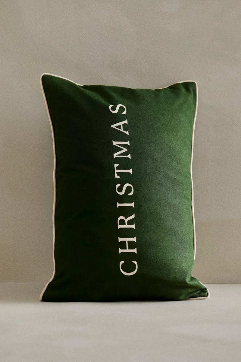 H&M Printed canvas cushion cover