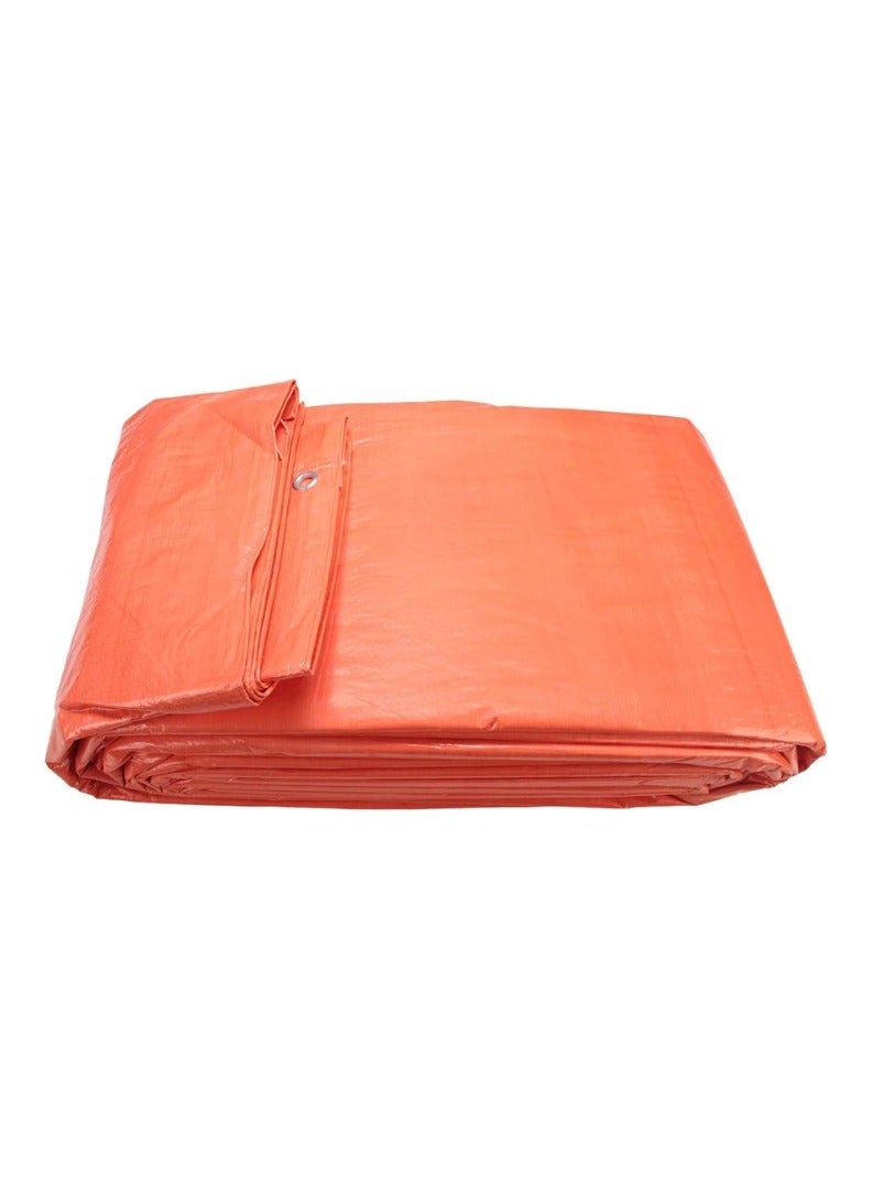 KNP Orange Rain Cover Tarpaulin Sheet (24 x 24) is a durable and vibrant cover designed to provide reliable protection against rain, dust, and other environmental elements. - Image 3
