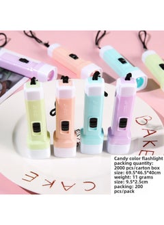Luminous Toy Small Gift Super Bright Small Flashlight Convenient Mini Lighting Flashlight Kindergarten Children's Prize Gift-Specifications:Candy-colored Flashlight Color Mix (2000/box)