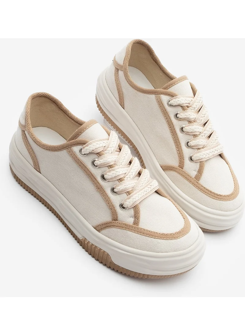 مارجين Women's Sneaker Lace-Up Linen Sneakers Dofkin