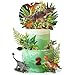 DRWATE Dinosaur Cake Toppers Artificial Plants Grass Cake Decorations for Dinosaur Theme Jungle Birthday Supplies Style 2 - Image 2
