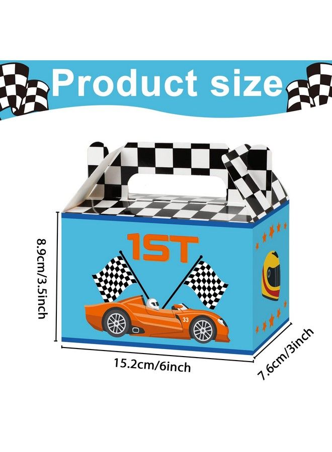 Tevxj 12 Pieces Race Car Party Favor Boxes Racing Goodies Candy Treat Bags Two Fast Birthday Party Decorations Let Go Racing Car Themed Party Supplies Box For Kids 6 X 3 X 3.5 Inches - Image 3