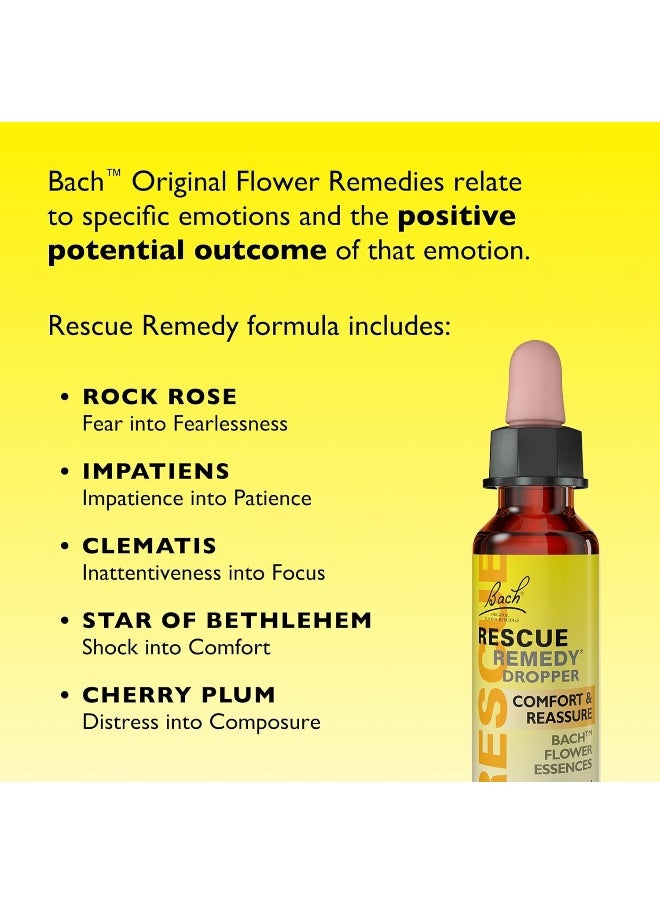 RESCUE Remedy Dropper, 10Ml - Natural Homeopathic Stress Relief  - Image 1