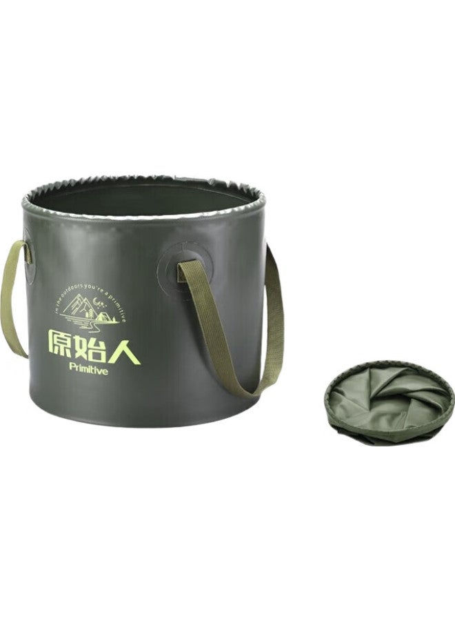 Primitive Man Yuanshiren Outdoor Folding Water Bucket, Portable Water Container, Large Capacity Water Storage Bucket, Travel Water Storage Tank, Car-Mounted Empty Bucket - Image 1