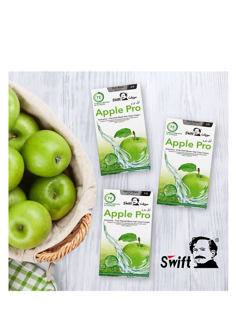 Swift Ammonia Free Natural Black Hair Color Cream 1/0  - Image 3
