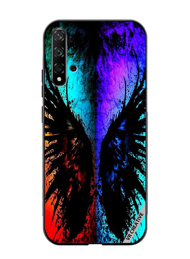VR CREATIVE Protective Case Cover For Huawei Nova 5T Peace Sign Of Butterfly Design Multicolour - Image 1