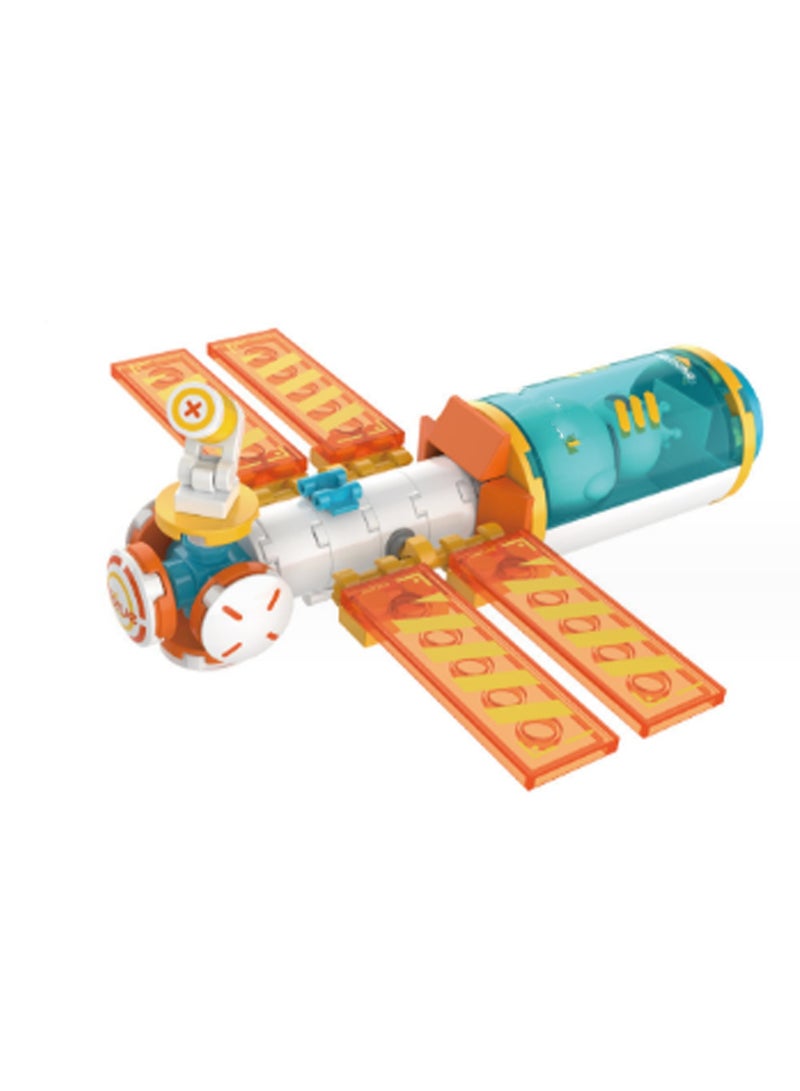 Spaceship Snowman Model Set Building Blocks Creative Diy Simulation Collection Building Assembly Children'S Toys - Image 1